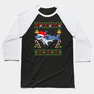 ugly christmas sweater shark Baseball T-Shirt